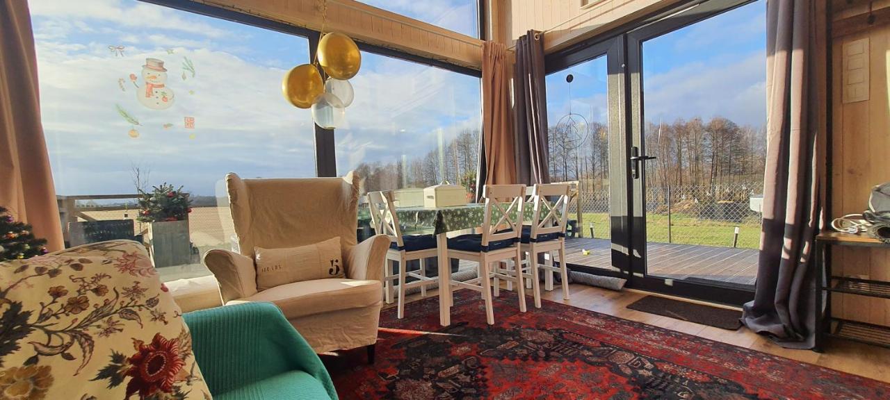 Domek Mazurski Caloroczny Nad Jeziorem Z Jacuzzi Spa Пасым Экстерьер фото